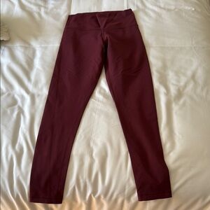 TNA Aritzia Life Burgundy Leggings